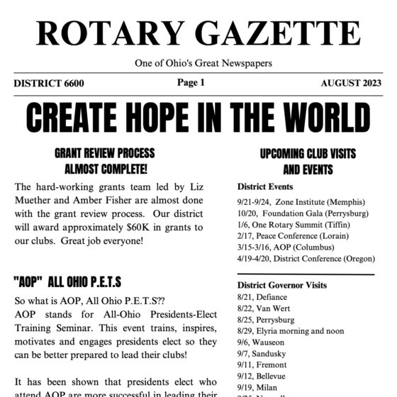 Rotary District 6600 News
